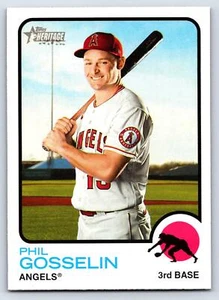 Topps Heritage #345 2022 Phil Gosselin Los Angeles Angels - Imagen 1 de 2