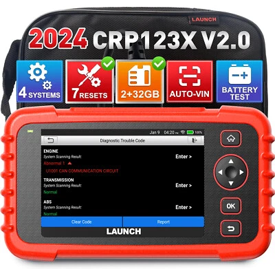 2025 Launch CRP123X V2.0 OBD2 Diagnostic Tool Professional Car Scanner Fault Reader - Image 1 of 4