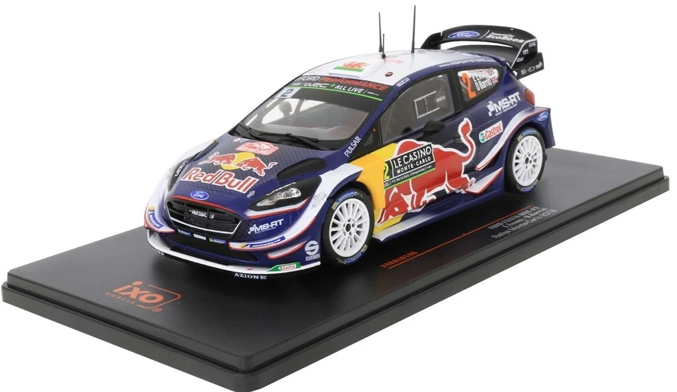 Ixo Model FORD FIESTA WRC N.2 RED BULL RALLY MONTE CARLO 2018 EVANSW/BARRITT1 24