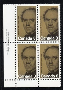 1973 Canada SC# 616 LL - Joseph Howe - Plate Block M-NH Lot # 2523c - Picture 1 of 1