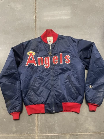 Vintage Angels Jacket Men Starter Satin MLB Baseball California 90s Sz L Cover