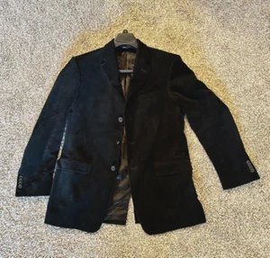 BANANA REPUBLIC MENS BLACK CORDUROY BLAZER SIZE 38R REGULAR FIT NOT SLIM FIT - Picture 1 of 2