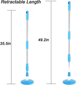 Spin Mop Pole Handle Replacement, Home 360 Degrees Rotating Telescopic Replac... - Picture 1 of 7