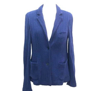 Blazer Joie Mujer Talla Grande Cable Lana Tejido Azul Marino Estilo k005-8242 - Imagen 1 de 10