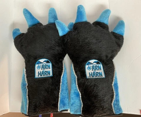 NFL Carolina Panthers ARM OF HARM Game Glove Cat Paw Huge Size Lot Of 2 Cover