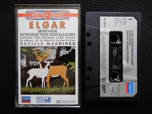 ELGAR - SERENADE,INTRODUCTION - MARRINER/ST. MARTIN IN THE FIELDS 1988 CASSETTE - Picture 1 of 6