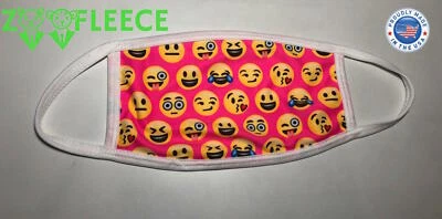 Emoji Images Symbols Faces Happy Surprised Face Mask Washable Safe Adult Masks - Image 1 of 3