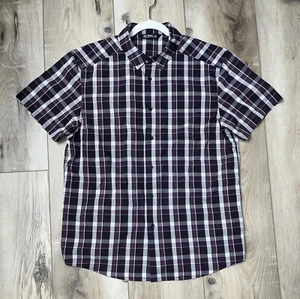 Arcteryx Mens Brohm Shirt Plaid Short Sleeve Button Up Brown Size Large - Picture 1 of 7