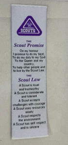 BSA SCOUT BOOKMARK - THE SCOUT PROMISE THE SCOUT LAW - Picture 1 of 2