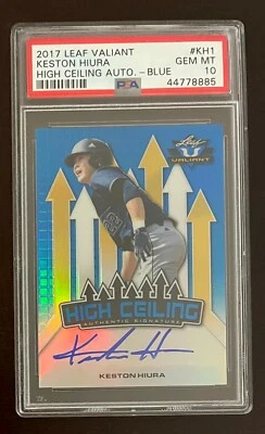 2017 Leaf Valiant KESTON HIURA High Ceiling Blue Auto /35 PSA 10 GEM MINT KH1 - Image 1 of 2