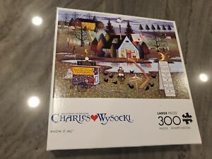 Charles Wysocki Know it All 300 Large Piece Puzzle Brand New Buffalo Games