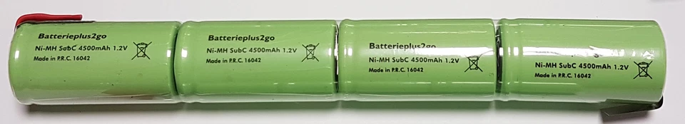 4er Akku Säule Sub-C 4500 mAh | 4,8 V  NiMh mit Z Lötfahne   - Bild 1 von 1