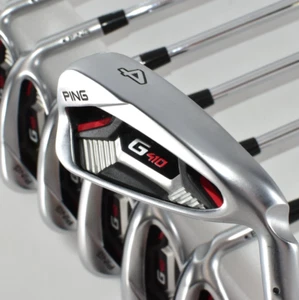Ping G410 8p 4-5-6-7-8-9-W-U RH Golf Club Iron Set Modus3 Tour105 Stiff Black - Picture 1 of 24
