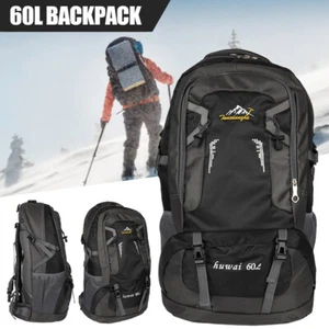 Mens Large 60Litre Outdoor Travel Rucksack - HIKING CAMPING WALKING BACKPACK - Picture 1 of 11