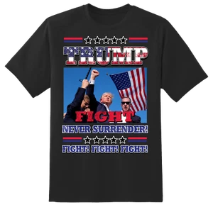 President Donald Trump Rally Shooting Shirt USA Trump 2024 MAGA NEVER SURRENDER - Picture 1 of 1