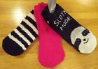 Lot Of 3 Pairs Fuzzy Ankle Slipper Socks Women's~Sloth/Bunny/Panda/Owl/Dog/Fox