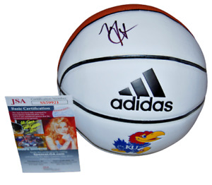 MARIO CHALMERS signed (KANSAS JAYHAWKS) Mini 7" basketball JSA COA SS59921
