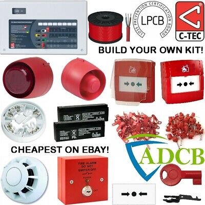C-TEC Economy 2 4 8 Zone Fire Alarm Panel Custom Kit Detector Call Point Sounder • 17.99£