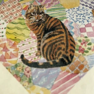 Juego de 10 sobres de gato a rayas de tigre Kerrykim Sara's Cats - Imagen 1 de 4