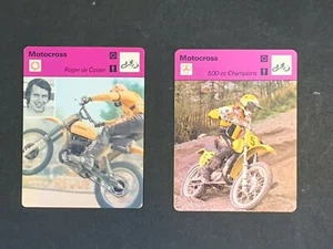 1977-79 Roger De Coster Sportscaster Motorcross Suzuki 500-cc Champions Card Lot - Picture 1 of 1