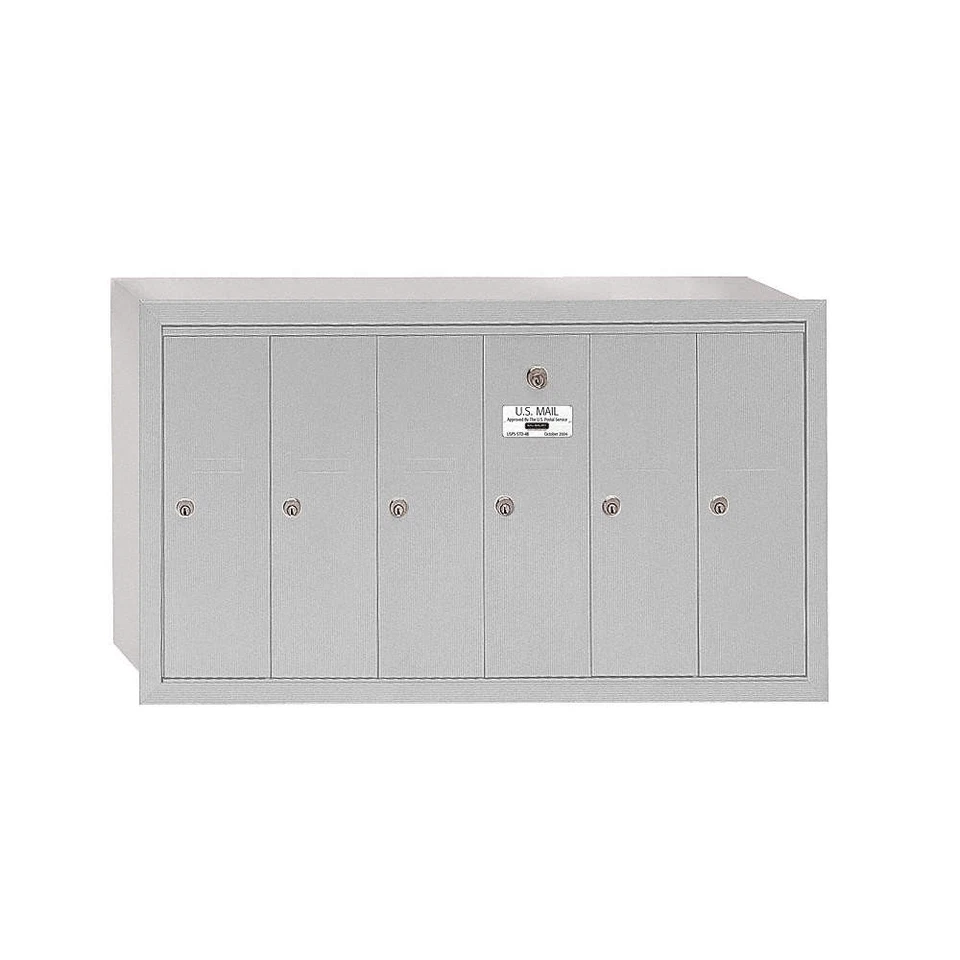 SALSBURY INDUSTRIES 3506ARU Vertical Mailbox,6 Doors,Alum 3YNV4 - Image 1 of 1