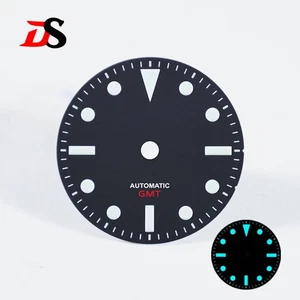 DS Matte Dial NH34 Lume Layer Date and No Date Blue Lume GMT 28.5mm Can Custom - Picture 1 of 16