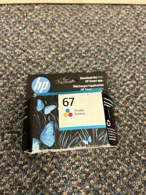 HP 67 Tri-color Original Ink Cartridge 3YM55AN#140 New Sealed Exp 05/2026 - Image 1 of 2