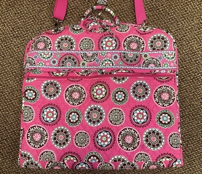VERA BRADLEY Bolso Plegable Colgante para Ropa de Viaje - Cupcake Rosa Patrón Bonito Foto 1 de 4