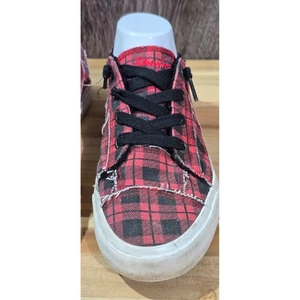 Blowfish Malibu rot schwarz kariert Canvas Schnürschuhe Turnschuhe Freizeitschuhe Größe 9 - Bild 1 von 18