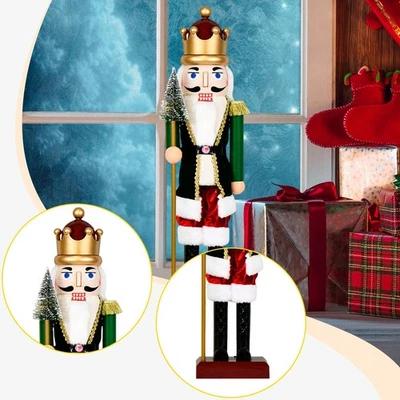 Christmas Nutcracker Decor with Light Music Ornament for Bedroom Tables Home - Image 1 of 2