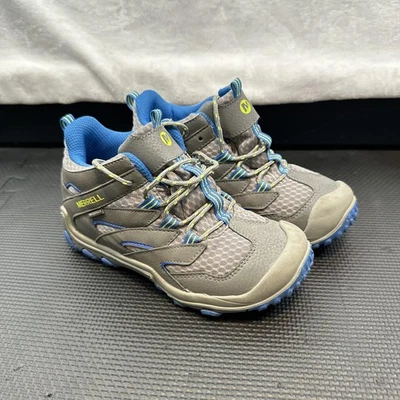Merrell Zapatos Juveniles Talla 2 Gris Azul Impermeable Senderismo Sendero Exterior Tenis Foto 1 de 4