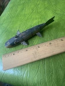 Vintage wooden Glass Eye ice spearing fish decoy Folk Art Minnesota Wis Michigan - Picture 1 of 15