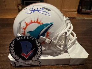 Tyreek Hill Autografo Miami Dolphins Speed Mini Casco Testimone Beckett - Foto 1 di 10