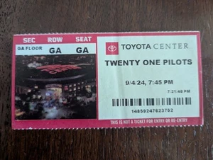 Twenty One Pilots Clancy Tour GA Concert Ticket Houston September 2024 - Picture 1 of 2