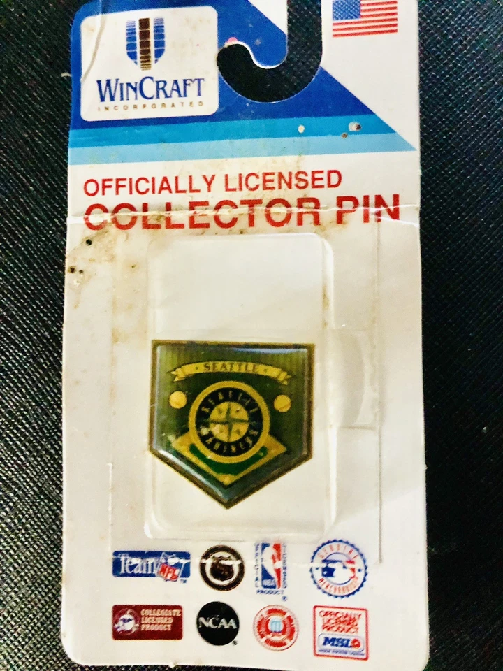 Vintage 1994 Seattle Mariners Logo Home Plate Shaped Lapel Pin Wincraft - Image 1 of 1