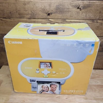 Canon SELPHY CP-770 Bucket Compact Digital Photo Printer White Yellow - Image 1 of 4