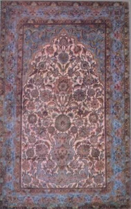 Alfombra impresa en miniatura de cachemira para casa de muñecas - Imagen 1 de 1