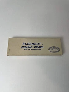 Vintage Kleencut Pinking Shears Fabric Scissors with Automatic Stop Original Box - Picture 1 of 8