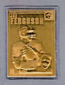 Tarjeta de fútbol americano Joe Ferguson años 90 Danbury como nueva cubierta oro 22kt #25 billetes - Imagen 1 de 2