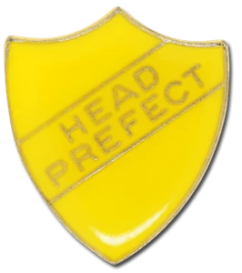 Kopf Präfekt Pin Anstecker in gelbem Emailleschild - Bild 1 von 2