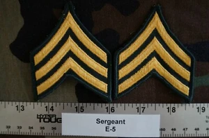 VESTIDO FEMENINO DEL EJÉRCITO DE EE. UU. VERDE SARGENTO (SGT) E-5 Rayas Parche Perfecto USADO - Imagen 1 de 1