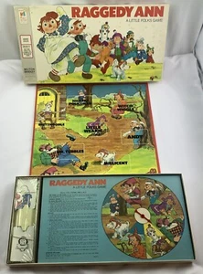 1974 Raggedy Ann A Little Folks Game Milton Bradley New Old Stock Pieces Sealed - Picture 1 of 4