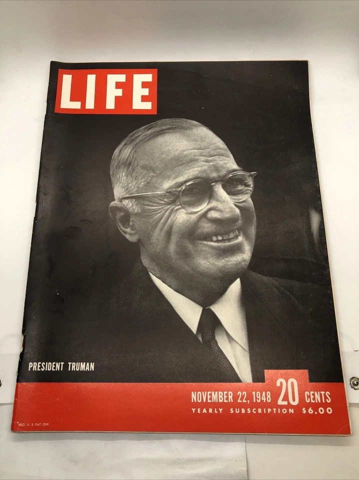 Журнал Life 22 ноября 1948 г. обложка президента Гарри Трумэна 156 страниц уран - Изображение 1 из 4