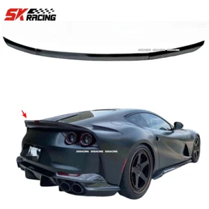 Real Carbon Fiber Rear Trunk Spoiler Wing Kits Fits For 2018-2023 Ferrari 812 - Picture 1 of 12