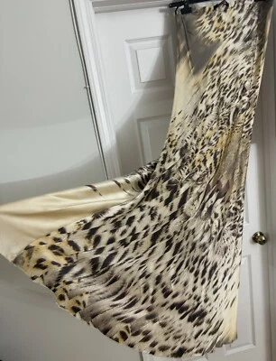  Saia maxi vintage Roberto Cavalli estampa animal SEDA P (adequado para P e M) - Imagem 1 de 4