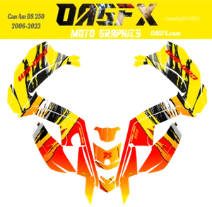 Can Am DS 250 2006-2023 Graphics Kit Pro Edition D53-2 Wild - Picture 1 of 1