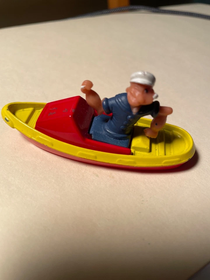 Vintage 1970 Corgi Popeye The Sailor Man, Barco Fundido, Feito na Grã-Bretanha - Imagem 1 de 4
