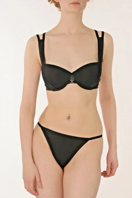 Sujetador Marlies Dekkers Negro/Rojo Cremallera 78740 U/W Preformado Corredor Respaldo 32A Foto 1 de 4