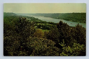 Tarjeta postal de balcón de Clifty Falls State Park Inn escena de Indiana de Madison sin publicar - Imagen 1 de 2