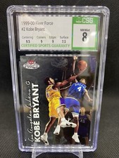 1999-00 Fleer Force  #2 Kobe Bryant CSG 8 Lakers HOF